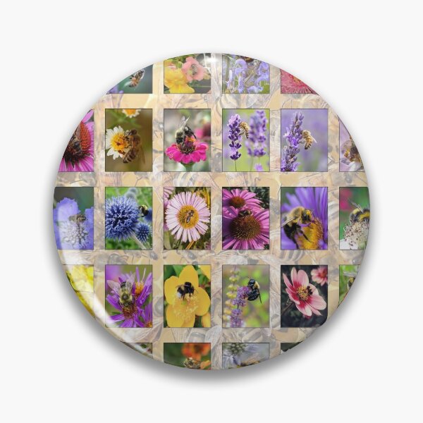 Item preview, Bees in Flowers designed and sold by Montage-Madness.