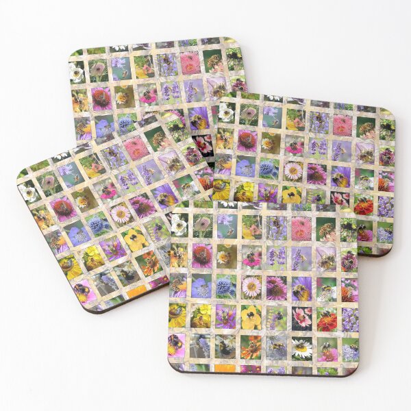 Item preview, Bees in Flowers designed and sold by Montage-Madness.