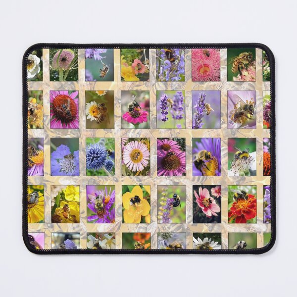 Item preview, Bees in Flowers designed and sold by Montage-Madness.
