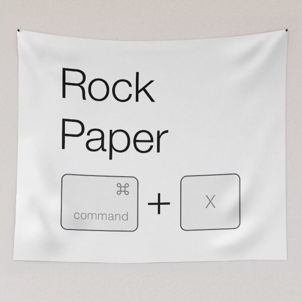 Item preview, Rock Paper X (Apple Version on White) designed and sold by STUDIO-72.