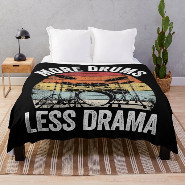 Item preview, More Drums Less Drama Drummer Gift Funny Vintage designed and sold by Stronzi.