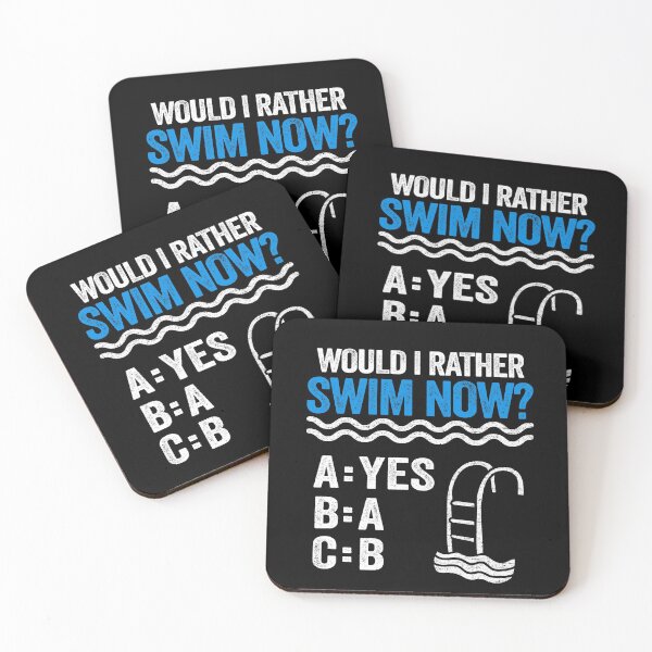 Item preview, Would I Rather Swim Now? Swimming Funny Swimmer Gift designed and sold by Stronzi.