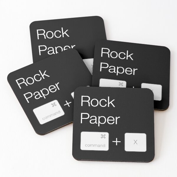 Item preview, Rock Paper X (Apple Version on Black) designed and sold by STUDIO-72.