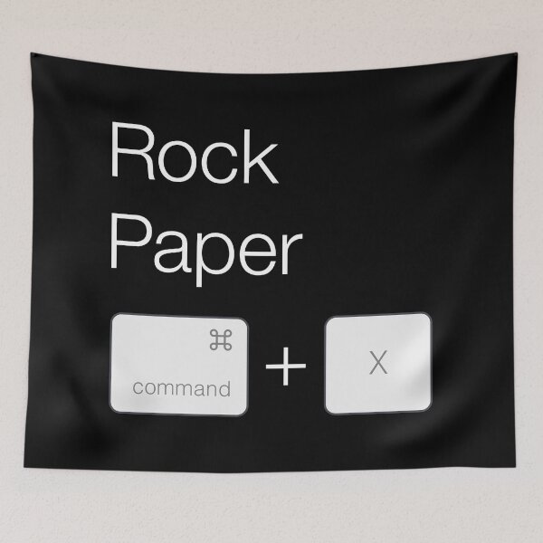 Item preview, Rock Paper X (Apple Version on Black) designed and sold by STUDIO-72.
