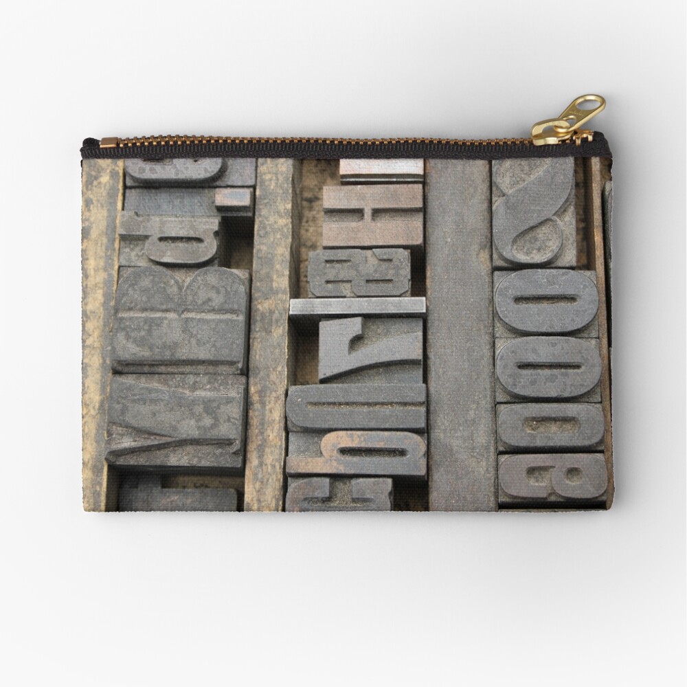 Letterpress, Brooklyn Flea Market Zipper Pouch