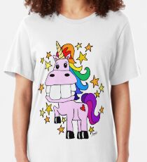 Magical Rainbow Unicorn Slim Fit T-Shirt
