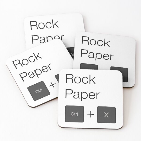 Item preview, Rock Paper X (PC Version on White) designed and sold by STUDIO-72.
