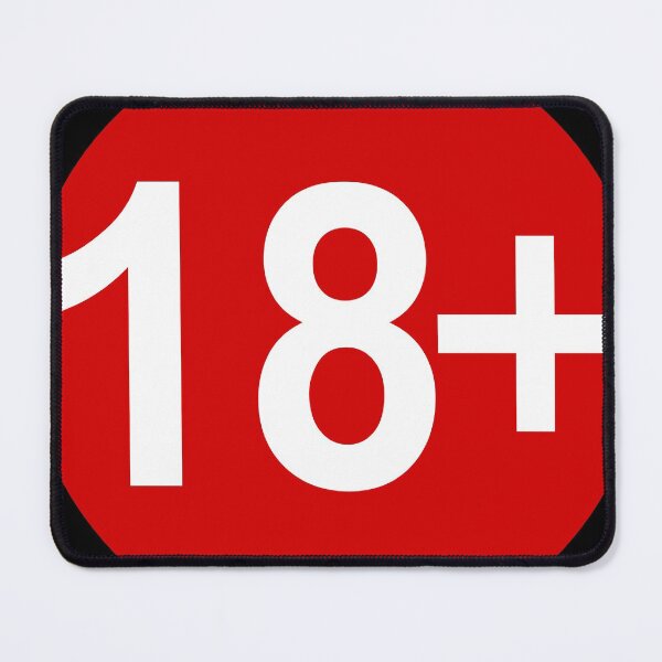 Item preview, Advisory Warning Label Age Restriction 18 designed and sold by podartist.