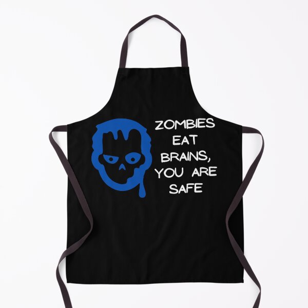 Item preview, Zombies eat brains, you are safe - Blue designed and sold by FlyingTreg.
