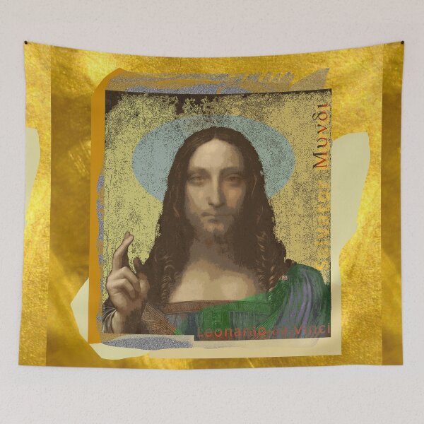 Item preview, Leonardo Da Vinci's Salvator Mundi (Pop Art by ACCI) Portrait designed and sold by VanyssaGraphics.