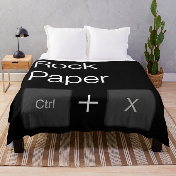 Item preview, Rock Paper X (PC Version on Black) designed and sold by STUDIO-72.