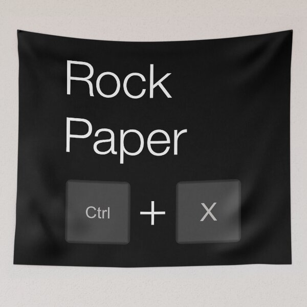 Item preview, Rock Paper X (PC Version on Black) designed and sold by STUDIO-72.
