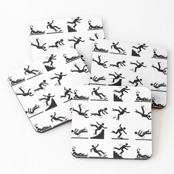 Item preview, Tis the Fall Season Roller Skaters Falling Funny Autumn 3x3 designed and sold by KreativeLaedy.
