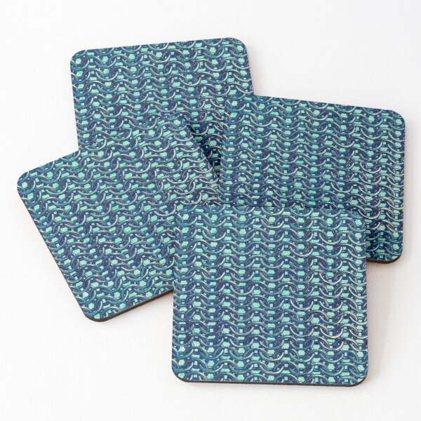 Item preview, mermaid blue green chain mail metallic under sea armor designed and sold by Fashionmonger.