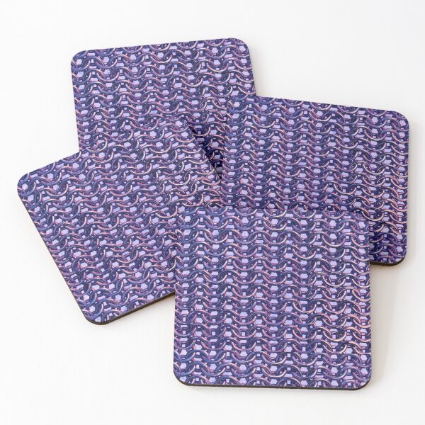 Item preview, purple metal chain mail metallic medieval style armour designed and sold by Fashionmonger.