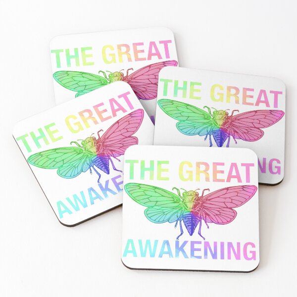 Item preview, cicada brood X the great awakening typography boho rainbow TRUST THE SCIENCE Collection designed and sold by Fashionmonger.