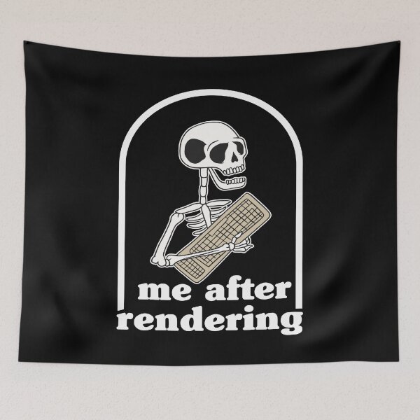 Item preview, Me After Rendering Skeleton Funny Filmmaker Gift Video Editor designed and sold by Stronzi.