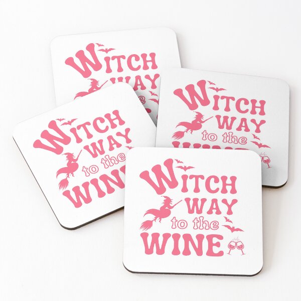 Item preview, Witch way to the wine. Halloween fun, drinking wine party design. designed and sold by MihaiER.
