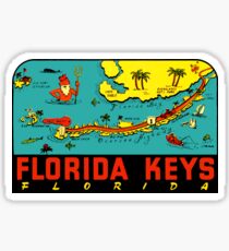 Pegatina Calcomanía de viaje vintage de los Cayos de Florida