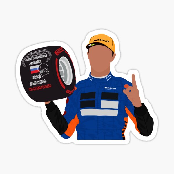 Lando Norris Première Pole au GP de Russie Sticker
