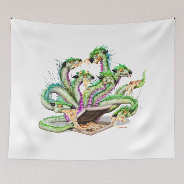 Item preview, Pizza Mythology | G Cartoon Hydra  designed and sold by Snootrac.