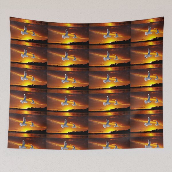 Item preview, Golden seagull Ocean Sunrise Original exclusive photo art. designed and sold by sunnypicsoz.