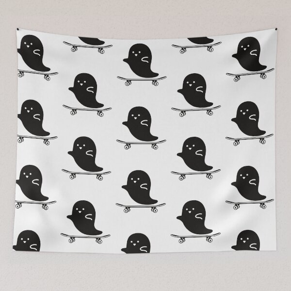 Item preview, Ghost Halloween Skateboarder designed and sold by MYNTLYF.
