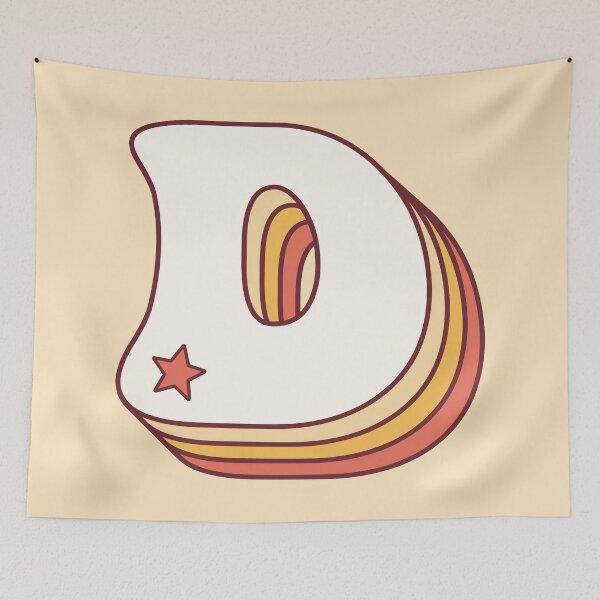 Artikelvorschau, Buchstabe D Retro entworfen und verkauft von OkihanaShop.