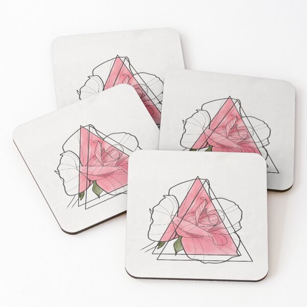 Item preview, Geometric Floral - Rose designed and sold by Artworq-Studio.