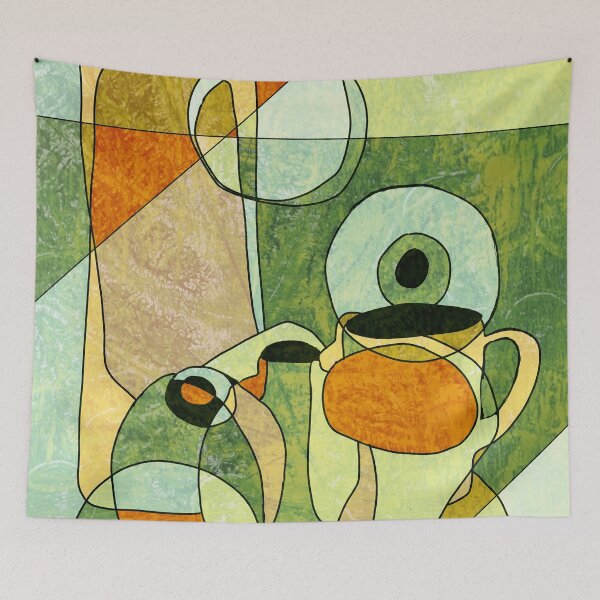 Item preview, Cubist Abstract Still Life Art designed and sold by NancyMerkle.