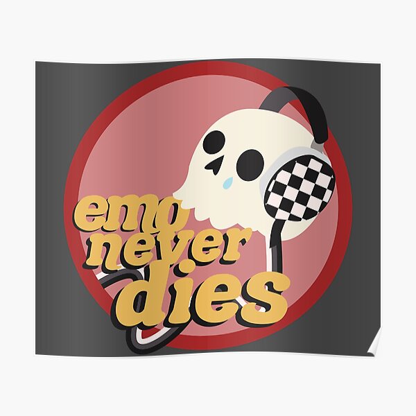 "emo Never Dies Red" Poster By Racharanha | Redbubble