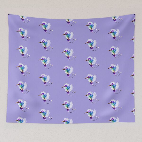 Item preview, Humming away! - Blue | Cartoon Hummingbird  designed and sold by Snootrac.