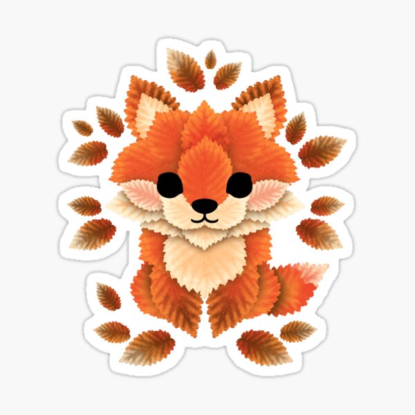 Item preview, Little fox of leaves designed and sold by NemiMakeit.