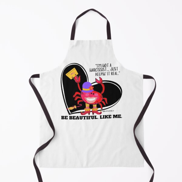Item preview,  CUTE FUNNY CARTOON FUCHSIA  RED PINK CRAB WITH UMBRELLA TEXT #4 (I’M NOT A NARCISSIST/ BLACK HEART)  designed and sold by EllieMonroe.