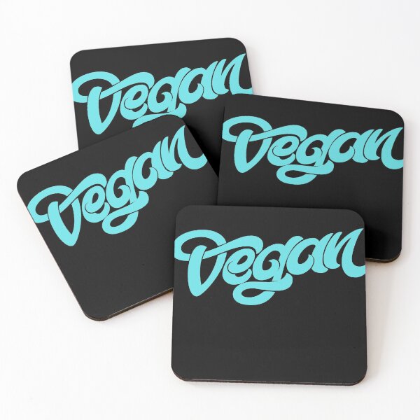 Item preview, Vegan 80s Retro Graffiti Style Turquoise  designed and sold by Vegginitup.