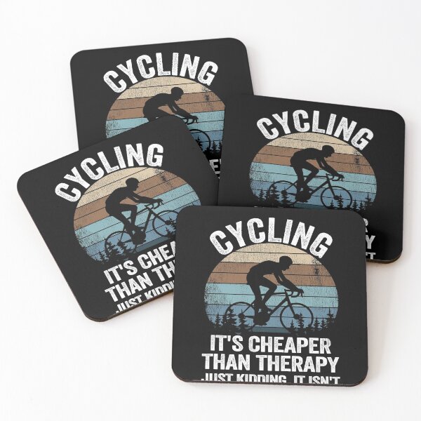 Item preview, Cycling Is Cheaper Than Therapy Joke Funny Cyclist Gift Biking designed and sold by Stronzi.
