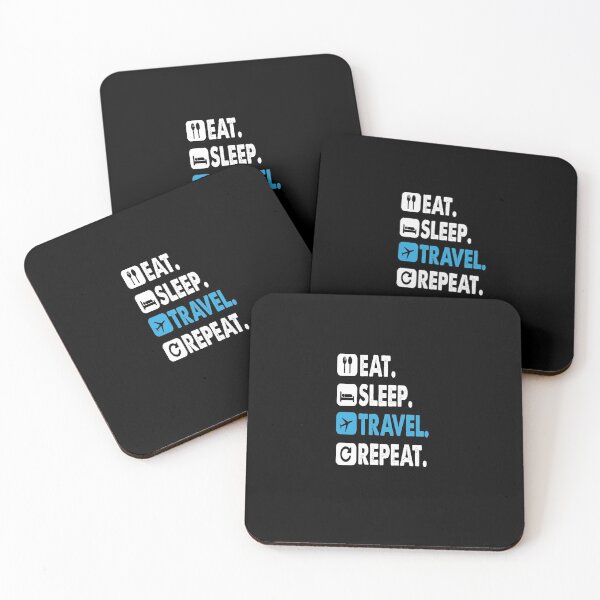 Item preview, Funny Travel Gift, Eat Sleep Travel Repeat designed and sold by BTGTEES.
