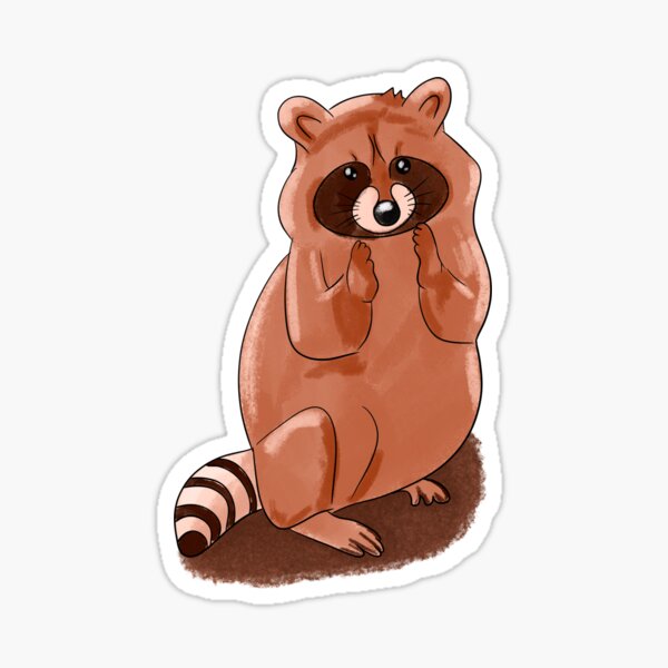 Cute Raccoon Sticker