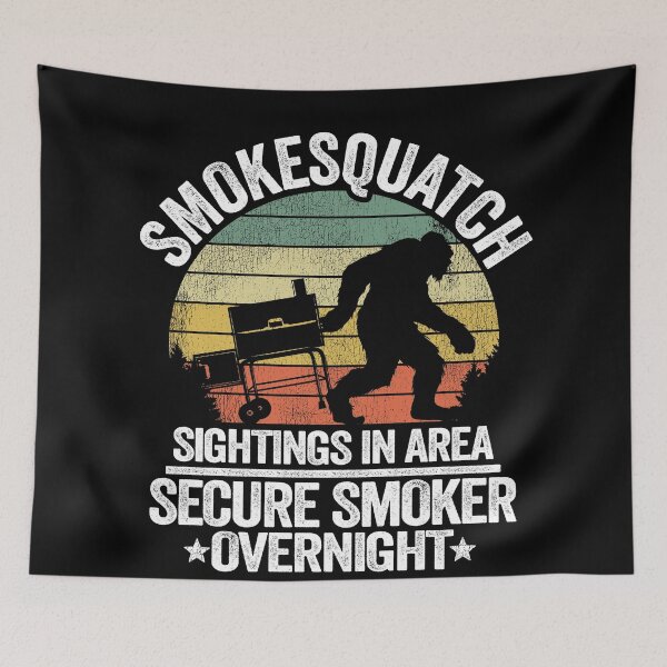 Item preview, Smokesquatch Sightings In Area Funny BBQ designed and sold by Stronzi.