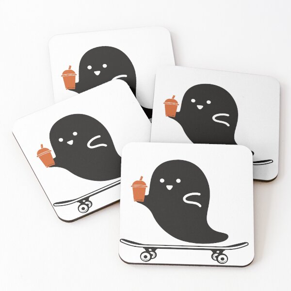 Item preview, Ghost Halloween Skateboarder designed and sold by MYNTLYF.