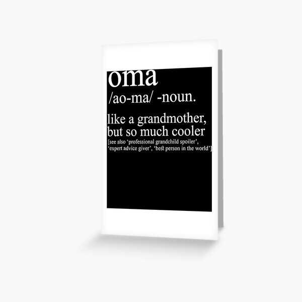 Item preview, Oma Definition Funny Grandma Women Mother's Day Christmas . designed and sold by Stockebrand.