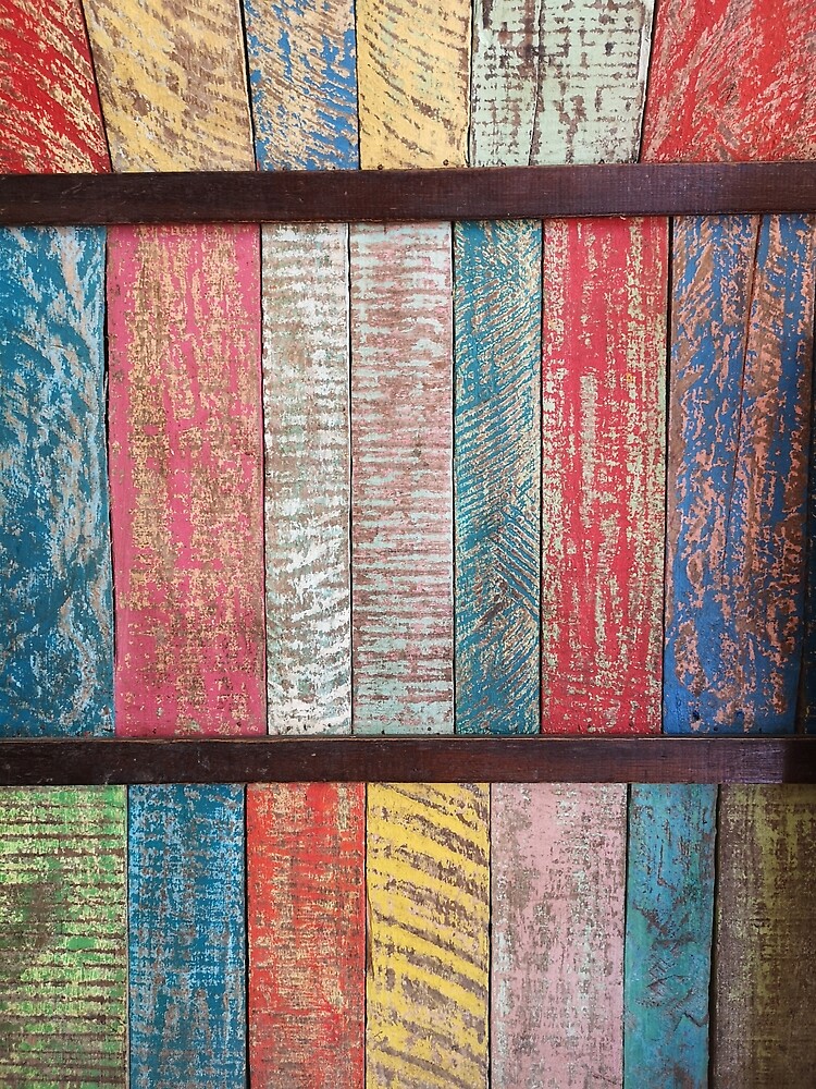 Póster «Tablas de madera de colores patrón de madera de colores» de