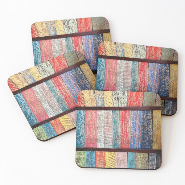 Item preview, Colorful wooden boards - colorful wood pattern designed and sold by Better2weather.