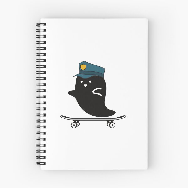 Item preview, Ghost Police Halloween Skateboarder designed and sold by MYNTLYF.