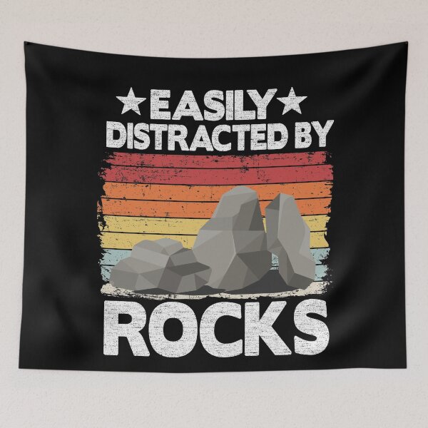 Item preview, Easily Distracted By Rocks Collector Mineral Retro Geologist designed and sold by Stronzi.