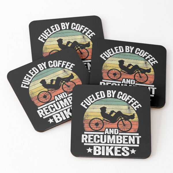 Item preview, Fueled By Coffee And Recumbents Bikes Funny Recumbent Bike designed and sold by Stronzi.
