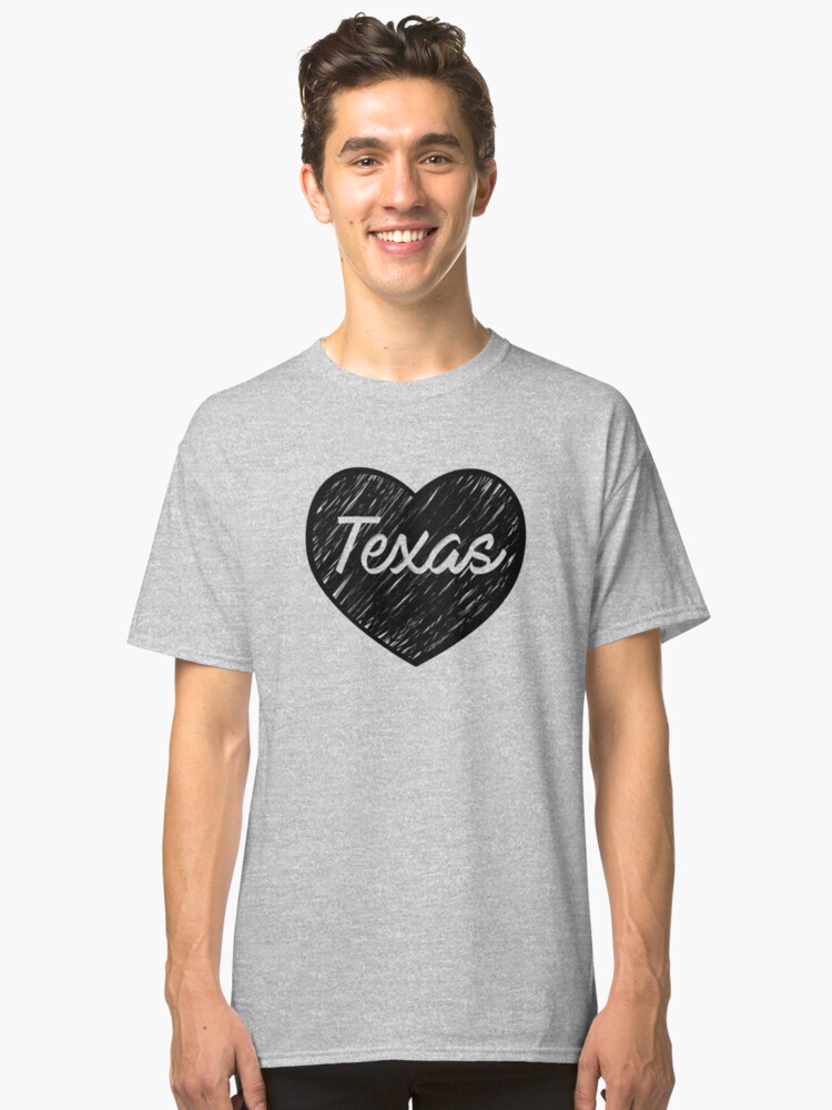 I Love Texas T-Shirt Heart TX Womens