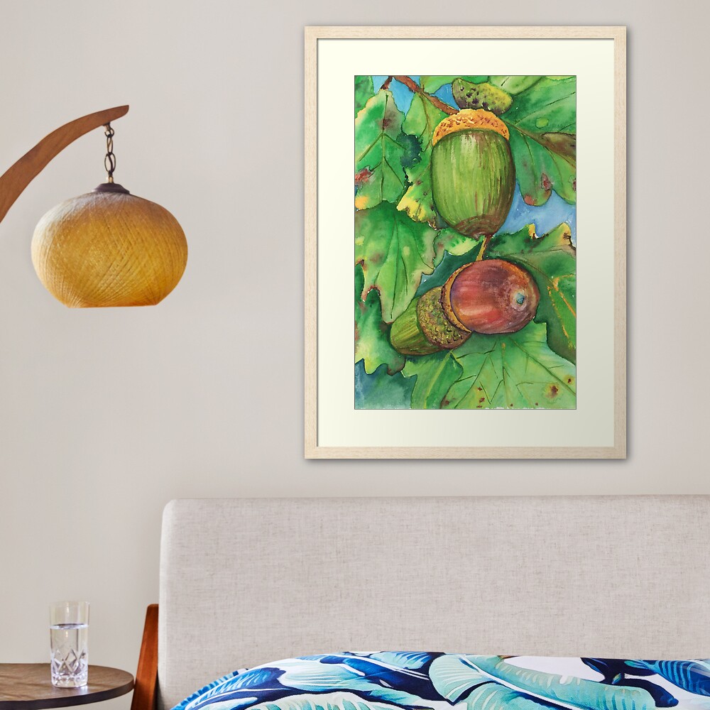Acorns Framed Art Print