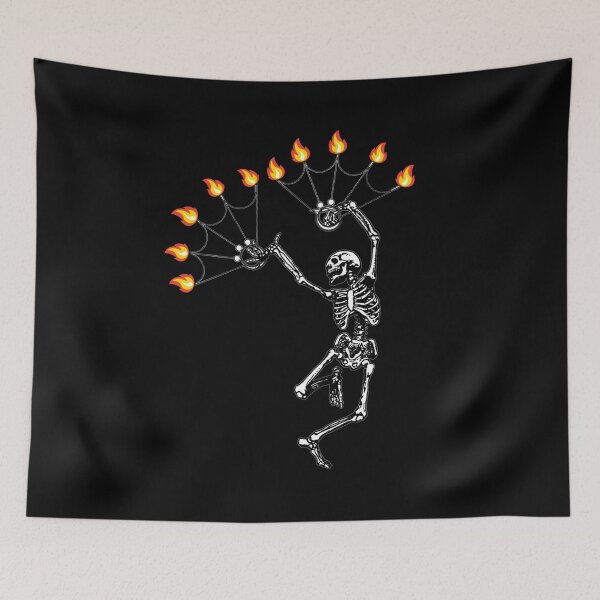 Item preview, Dancing Fire Spinning Skeleton Fans | Halloween  designed and sold by KreativeLaedy.