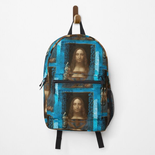 Item preview, Leonardo Da Vinci's Salvator Mundi (by ACCI) Metallic Blue designed and sold by VanyssaGraphics.